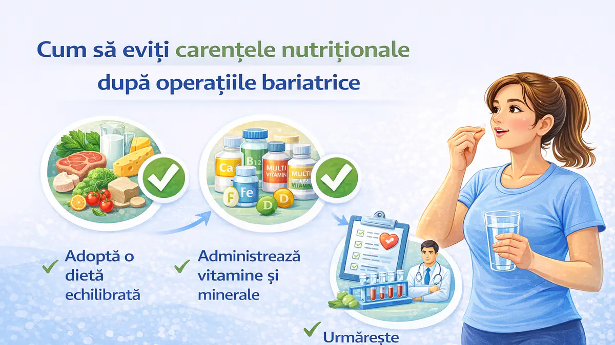 Cum să eviți carențele nutriționale după operațiile bariatrice